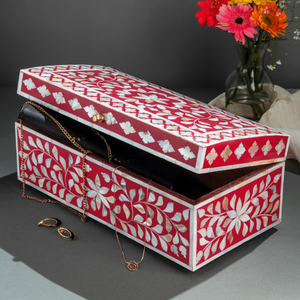 Caja de madera con incrustaciones de mopa, forma rectangular con tapa, joyero de Vietnam, superventas - Product Image 2