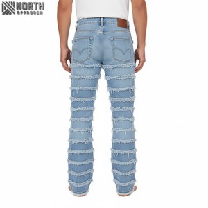 Nuevo estilo Industria pesada Múltiples bolsillos Pantalones vaqueros holgados rectos Diseño de mujer Agujero lavado Cintura baja Pierna ancha suelta - Product Image 6