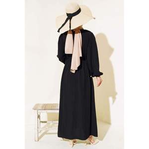 Robe nouée à la taille noire - Product Image 2