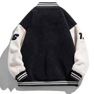 Chaqueta Varsity de Béisbol Personalizada de Alta Calidad, 100% Algodón, Sólida, Informal, con Capucha, Tejido Recubierto, Transpirable y Resistente al Viento - Product Image 5