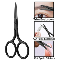 Mini ciseaux à cils en acier inoxydable à pointe droite pour le nez Ciseaux à manucure à lame tranchante pour l'épilation du visage Soins de beauté