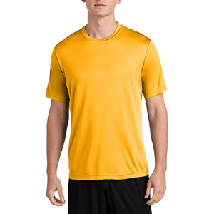 เสื้อเทนนิสแขนสั้นของผู้ชายผ้าฝ้าย100% ไมโครไฟเบอร์แบบแห้งเร็วพอดีตัวปกติ - Product Image 1