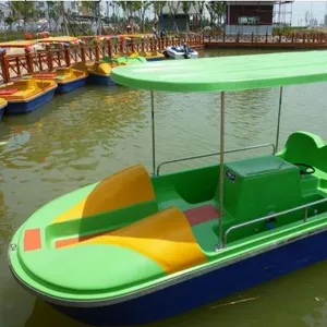 NEW Cheap price leisure pedal boat with fiberglass material human exercise fiberglass boat for sale
