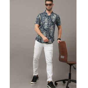 <b>Men's</b> Printed Short Sleeved <b>Shirts</b> Premium Quality Soft Touch Material Comfortable Breathable for Autumn Season Reasonable Price - Product Image 5