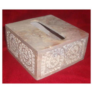 Best Wholesale Price Agra Heritage Marble Crafts Handmade Soapstone <b>Tissue</b> <b>Box</b> - Product Image 1