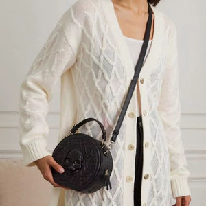 Sac rond en cuir PU pour femmes Steampunk Handbag Shoulder Bag Retro Crossbody Bag 20CA - Product Image 5