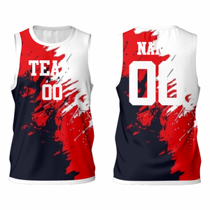 Conjunto de Uniforme de Baloncesto Sublimado Personalizado con Bordado, Talla Grande, Sin Mangas, Ajuste Atlético, 100% Poliéster, MOQ Bajo - Product Image 4