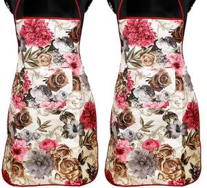 Juego de delantal estampado clásico de algodón orgánico hecho éticamente más vendido 1-4 bolsillos ligero de larga duración para uso en interiores y exteriores - Product Image 1