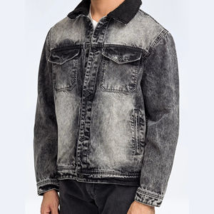 Veste en cuir 100% coton pour hommes élégants, haut confortable avec fermeture éclair à séchage rapide pour vêtements de printemps OEM en tissu tricoté personnalisable - Product Image 4