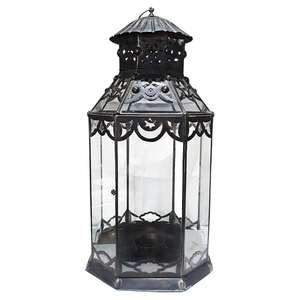 Linterna de Metal de estilo antiguo, decoración sencilla hecha a mano para el hogar y restaurante, logotipo personalizado al por mayor, vela colgante de Navidad en la azotea, uso - Product Image 4