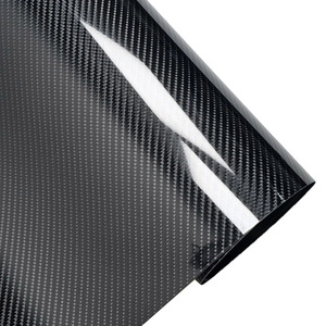 Película de envoltura de vinilo de fibra de carbono brillante <span class=keywords><strong>3D</strong></span> 4D 5D, Pegatina autoadhesiva para coche PET de alto brillo - Product Image 6