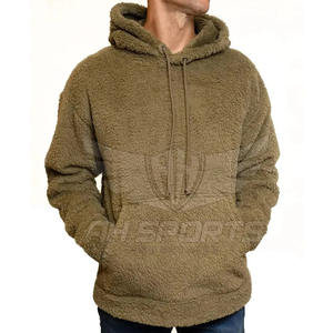 Good Fabric New Arrival Customized <b>Sherpa</b> Fluffy <b>Fleece</b> Hoodie Sweatshirts Heavyweight Thick Fur Pullover Hoodies for <b>Men's</b> - Product Image 1