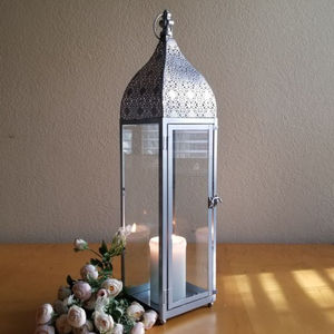 Lanternes décoratives en fer noir de style marocain intérieur extérieur bougeoir suspendu prix raisonnable pour la maison noël - Product Image 4