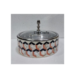 Olla de madera y fregona para servir, olla caliente con forma redonda para servir comida, cazuela, olla para utensilios de cocina - Product Image 2