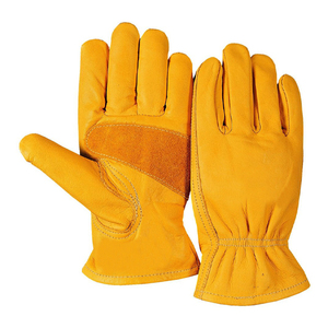 Gants de conducteur en cuir de vache fendu pour la protection des mains Gants de sécurité en vente directe d'usine - Product Image 3