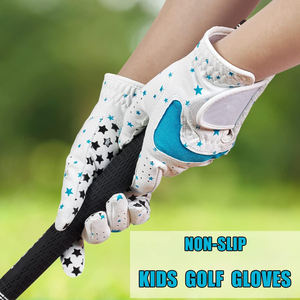 Gants de golf pour enfants en cuir véritable avec design par sublimation, logo personnalisé de haute qualité, doux, respirants, équipement d'entraînement pour adolescents - Product Image 4