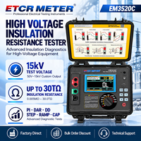 Testeur d'isolement haute tension portable EM3520C 15kV 10kV 5kV pour le test des câbles