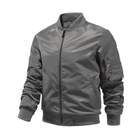 Vestes de vol pour hommes, blouson d'aviateur solide et léger, coupe-vent chaud d'extérieur pour le printemps, l'automne et l'hiver