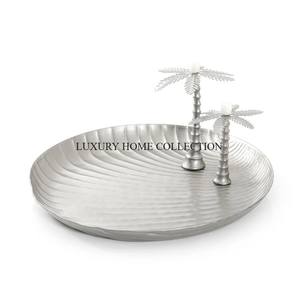 Bandeja de servicio de plata extra grande con diseño clásico y brillo pulido ideal para presentaciones de buffet y banquetes formales - Product Image 4