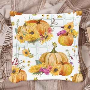 <b>Pumpkin</b> Print Pillow - Cute Halloween <b>Decor</b>, Personalized Gift,18"x18" - 45x45 cm - Product Image 2