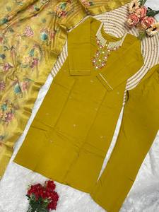 Femmes traditionnel indien pakistanais vêtements d'été soie Salwar Kameez costume ethnique Kurta prix de gros Antra mode de vie pour adultes - Product Image 6