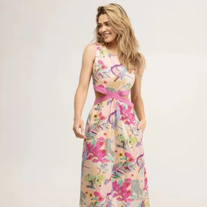 Custom Designed <b>Boho</b> Maxi <b>Dress</b> for Women Elegant <b>Long</b> Sleeve Ukrainian Embroidered Clothing Manufacturer's Natural Solid - Product Image 1