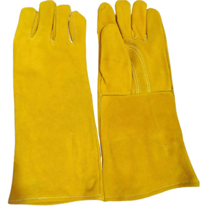 Nuevo 2025 calidad superior al por mayor guantes de soldadura hechos a medida guantes de trabajo de invierno con guante de soldadura de cuero Partido de vaca - Product Image 1