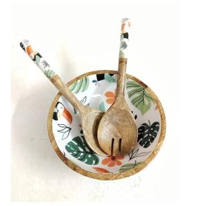 Cuenco de madera barato y mejor vendido, cuenco de comida multiusos de diseño moderno para ensaladas y frutas. - Product Image 4