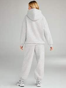 Personalizado 100% algodón lavado ácido chándal Vintage Sudadera con capucha pantalones de chándal Jogger conjunto duradero de talla grande chándales estampados - Product Image 4