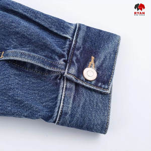 Veste en jean pour femme, style moderne et décontracté, couture de haute qualité, prix de gros, veste en jean avec col en fourrure - Product Image 5