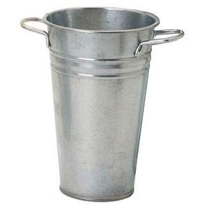 TinBelle Galvanized Metal Floor Planter with Round Base & Top Set <b>Basket</b> for Home Garden Decorative Use Flower Pots & Planters - Product Image 1