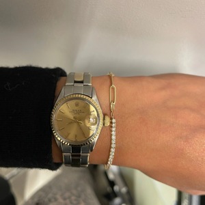 สร้อยข้อมือเพชรเลี้ยงในห้องปฏิบัติการ 1 กะรัต ตัวเรือนเงินและทองคำแท้ 14K 18K ดีไซน์ทันสมัย เหมาะสำหรับงานแต่งงานและงานหมั้น - สร้อยข้อมือแบบโซ่เส้นเล็ก - Product Image 2