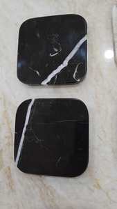 <b>Green</b> Grey White Marble Drink <b>Coaster</b> Handmade Natural Stone Decor - Product Image 3