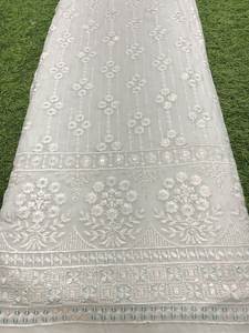 ผ้าจอร์เจียแท้ปัก100% ผ้าโพลีเอสเตอร์สำหรับเด็กผู้หญิงสไตล์เรียบๆ Kurti lahenga ชุดทำงาน - Product Image 2