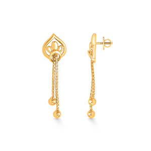 Pendientes de Oro de 18k con Esmeralda y Perla para Mujer, Joyería de Boda - Product Image 3