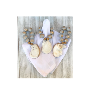 Rond de serviette en perles de bois rustique fait à la main couronne de ferme pour chambre ou table pour un design simple décor à la maison - Product Image 1