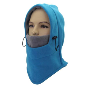 Hooded Fleece Balaclava Ultra-Soft Thermal 2 Layer Polar Fleece Adjustable Drawstring OEM/ODM Custom Logo Wholesale - Product Image 6
