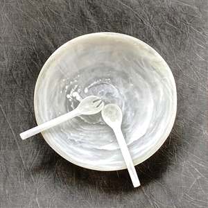 Bol de service en résine rose à grain de chêne, fait à la main, poli, écologique, d'origine indienne, vaisselle décorative pour la cuisine, fête - Product Image 5