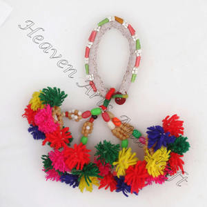 Véritable Banjara indienne faite à la main Multi Color Tassel fait à la main Multicolore perlé Vintage Banjara Tassels authentique banjara bras tribal - Product Image 6