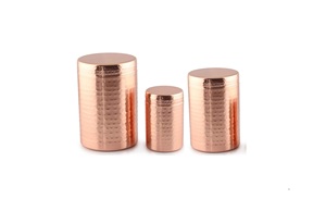 Boîte en cuivre design de qualité pour l'exportation Conception gravée Farine de cuisine et sucres Boîte en cuivre métal pour - Product Image 6