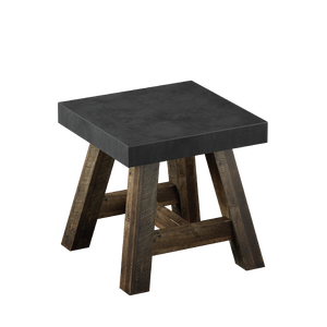 Mesa de centro de hormigón con patas de madera maciza moderna y duradera para sala de estar y oficina - Product Image 5