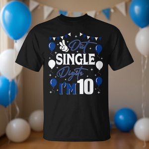 Maglietta Peace con Numero Singolo per Ragazzi di 10 Anni, Celebrazione del 10° Compleanno, Personalizzazione dell'Età, Abbigliamento Promozionale - Product Image 3