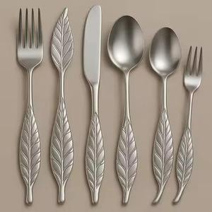 Ensemble de couverts en acier inoxydable à motif classique, fourchette, couteau, cuillère, pour restaurant, hôtel, utilisation en vaisselle - Product Image 6