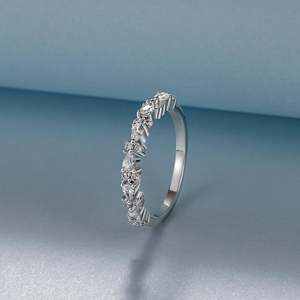 Bague éternelle empilable Jeulia en argent sterling plaqué or rose ou or rhodié - Product Image 4