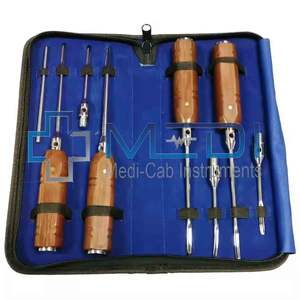 Nouveau jeu d'ascenseurs interchangeables dentaires équestres 8 pièces (droits, incurvés et concaves) longueurs (courtes ou longues) en acier inoxydable - Product Image 2