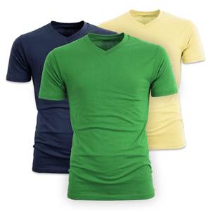 T-shirts à col en V pour hommes, hauts d'entraînement à manches courtes athlétiques pour hommes, t-shirts de gymnastique anti-transpiration - Product Image 1