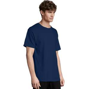 100% coton hommes T-shirt décontracté doux Fitness été mince T-shirts hommes maison vêtements col rond manches courtes solide T-shirt pour hommes - Product Image 4