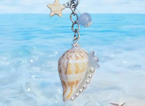 Porte-clés en coquillage avec coquille d'ormeau, décoration artisanale, cadeau, souvenir - Product Image 5