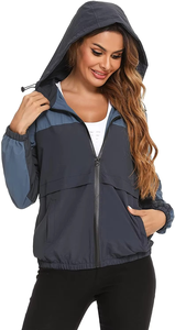 Chaquetas Impermeables Reversibles con Capucha para Mujer, Transpirables, de Secado Rápido, Resistentes al Viento, con Cremallera, Personalizables OEM, para Invierno - Product Image 5