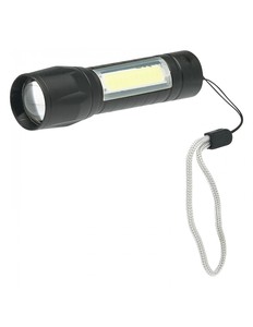 Mini torcia ricaricabile nera LED+COB 1W 120ml (Velamp D89R) - Product Image 1